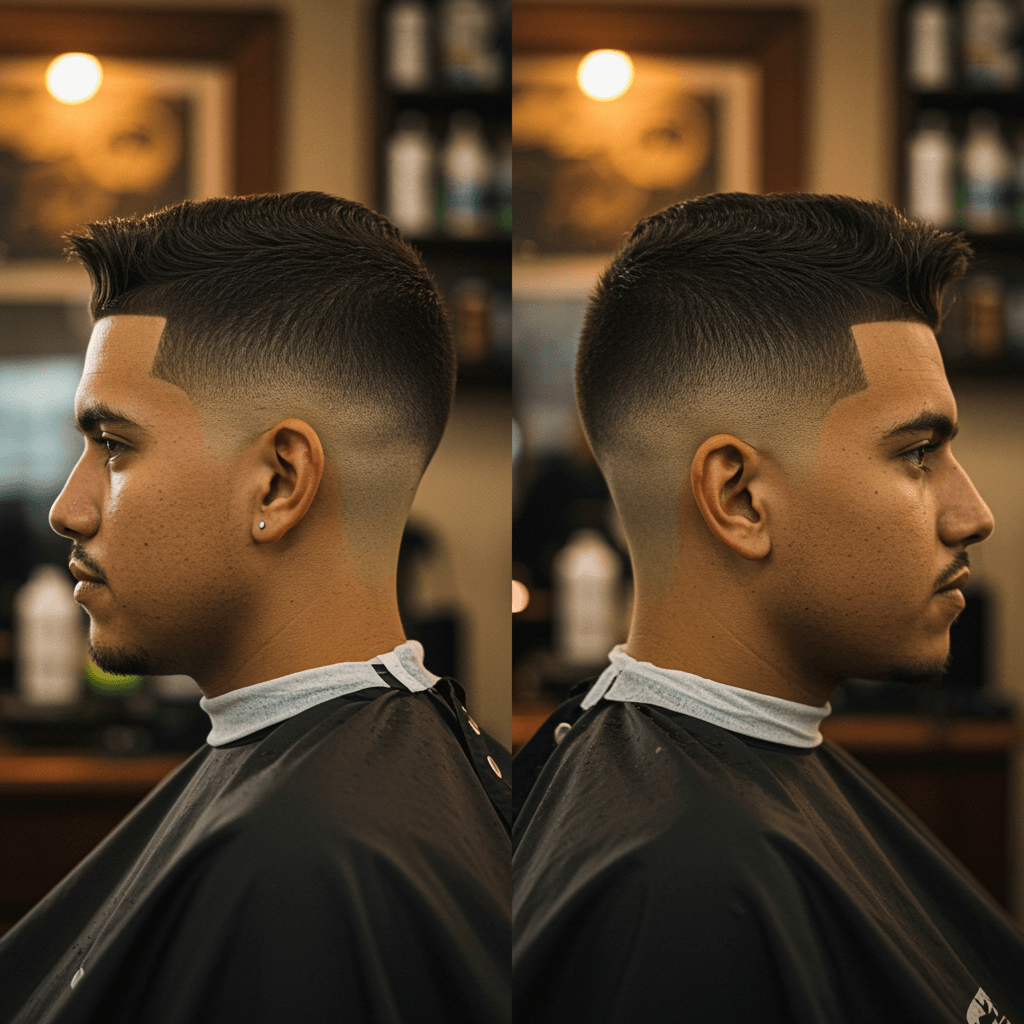 40 Perfect Low Taper Fade Haircuts For Men 40 A sharp taper fade with a clean line up, featuring a gradual taper on the sides and back, and a crisp, defined hairline for a polished and professional look.