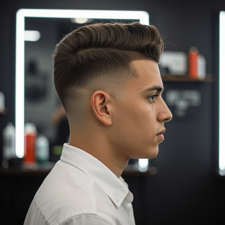 Popular Hairstyle Burst Fade Mullet for Men 13 Burst Fade Mullet haircut, showcasing the dramatic burst fade on the sides and the classic mullet shape at the back.