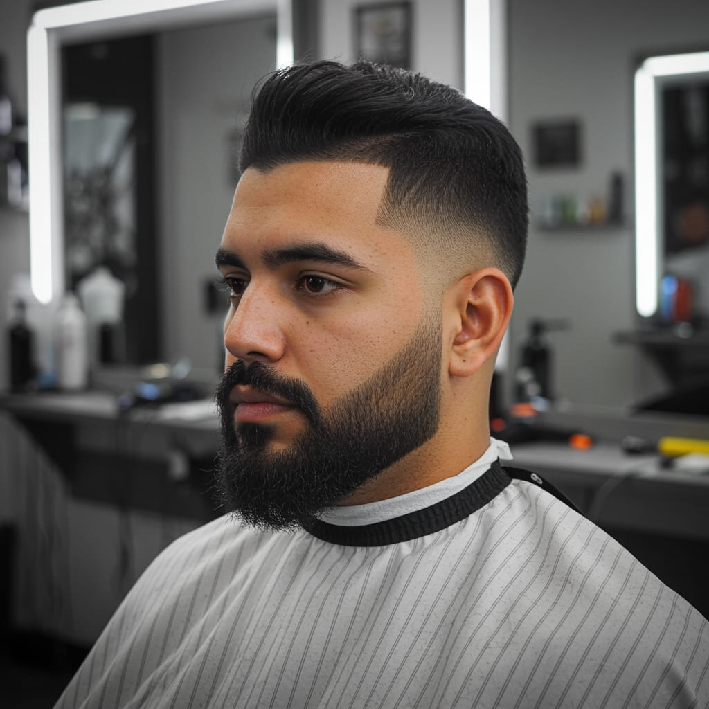40 Perfect Low Taper Fade Haircuts For Men 30 A bold taper fade with a pompadour, featuring a clean taper on the sides and back, and voluminous, swept-up hair on top for a retro-inspired, edgy look.