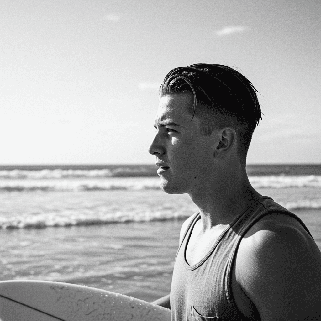 40 Perfect Low Taper Fade Haircuts For Men 31 A stylish taper fade with a quiff, showcasing a clean taper on the sides and back, and voluminous, textured hair styled upward and backward on top for a modern and edgy look