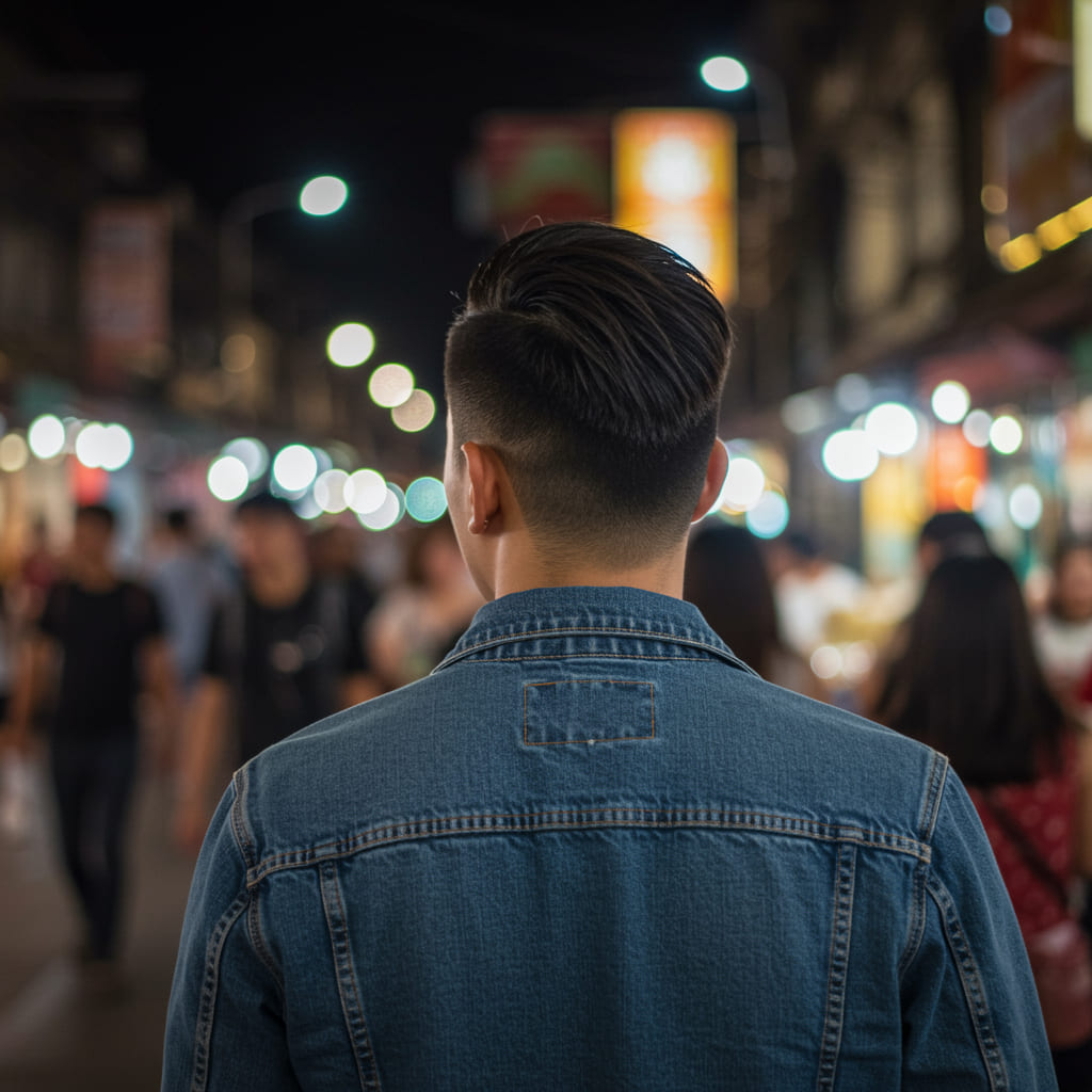 40 Perfect Low Taper Fade Haircuts For Men 29 A sleek taper fade with a slick back hairstyle, showcasing a clean taper on the sides and back, and smooth, glossy hair combed backward for a polished and elegant look.