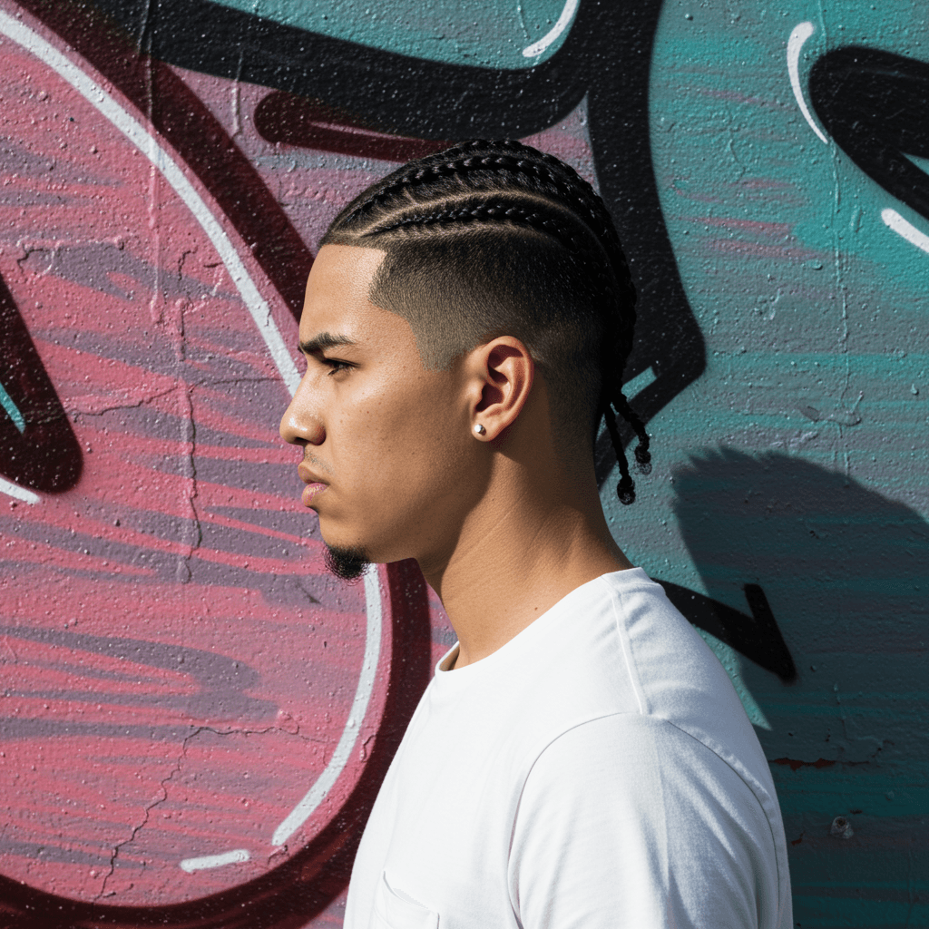 40 Perfect Low Taper Fade Haircuts For Men 37 Combine style and precision with a low taper fade and braids! This sleek look features neat braids on top and a clean taper fade on the sides for a sharp, modern vibe. Perfect for men who want a protective yet stylish hairstyle.