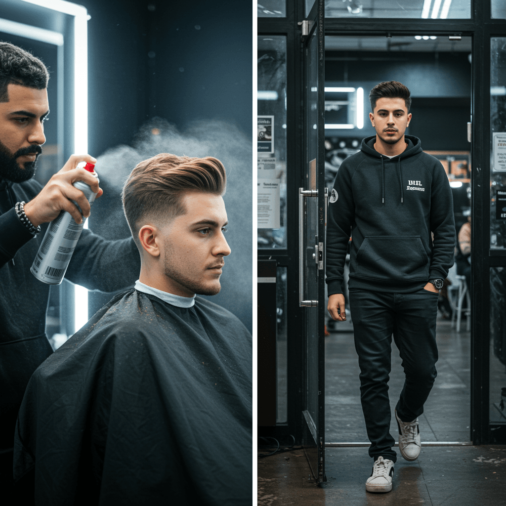 40 Perfect Low Taper Fade Haircuts For Men 15 A polished taper fade with a comb-over haircut, showcasing a clean taper on the sides and back, paired with longer hair on top neatly combed to one side for a sleek and professional look.