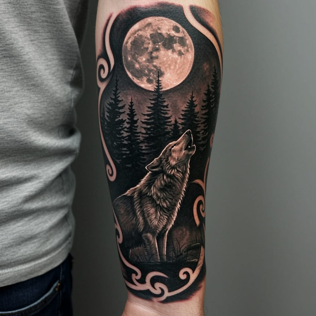 Stylish Forearm Tattoos For Men 2025 11 A variety of tattoo ideas for men, including detailed animal designs, geometric patterns, inspirational quotes, and nature-inspired artwork, showcasing creativity and personal expression.