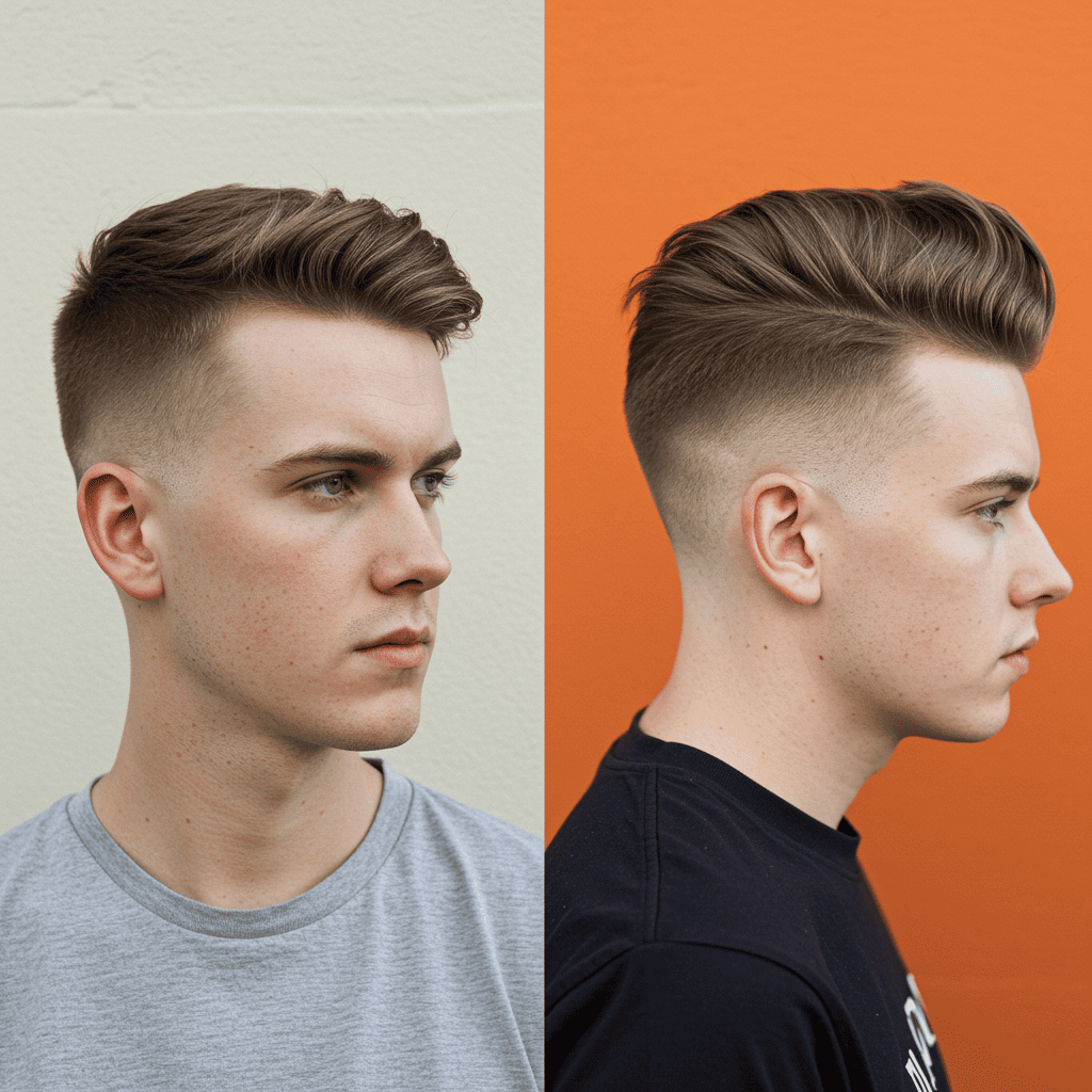 Taper Fade on Sides | Men's Haircut 3 A taper fade on sides for straight hair creates a sharp, polished look with seamless blending. This cut works exceptionally well with straight hair's natural smoothness, allowing for clean lines and a professional finish.
