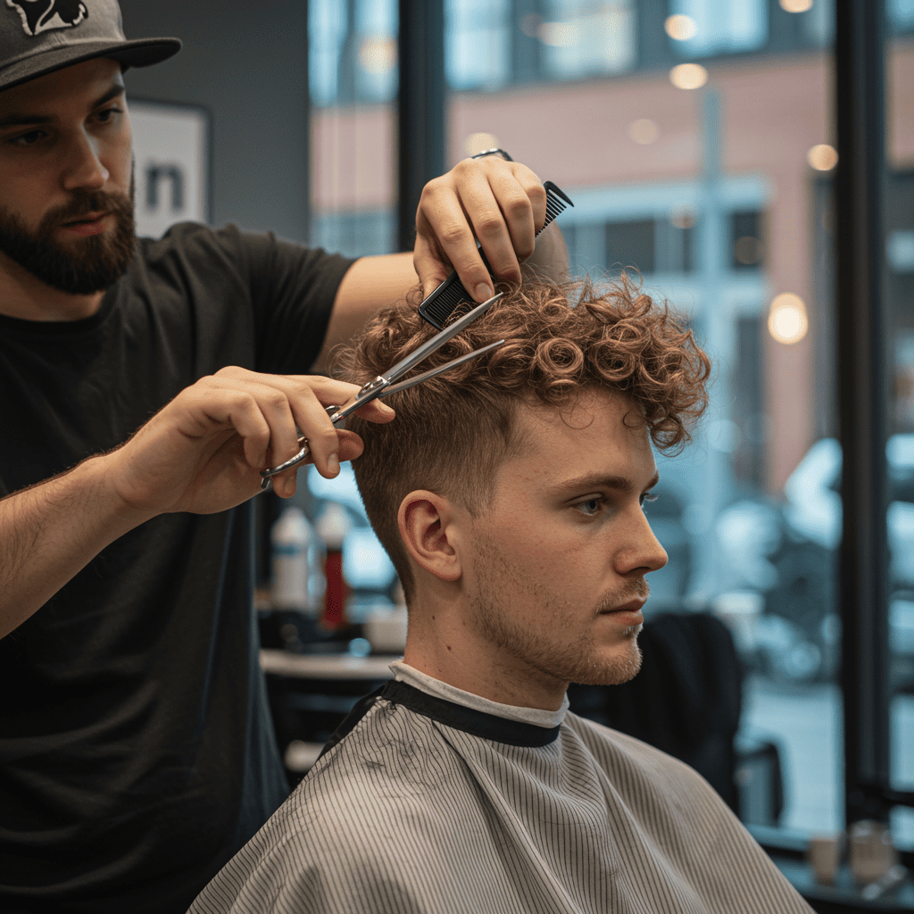Taper Fade on Sides | Men's Haircut 4 A taper fade on sides for curly hair creates the perfect balance between structure and natural texture. This cut tames bulk while showcasing your curls' volume and definition .