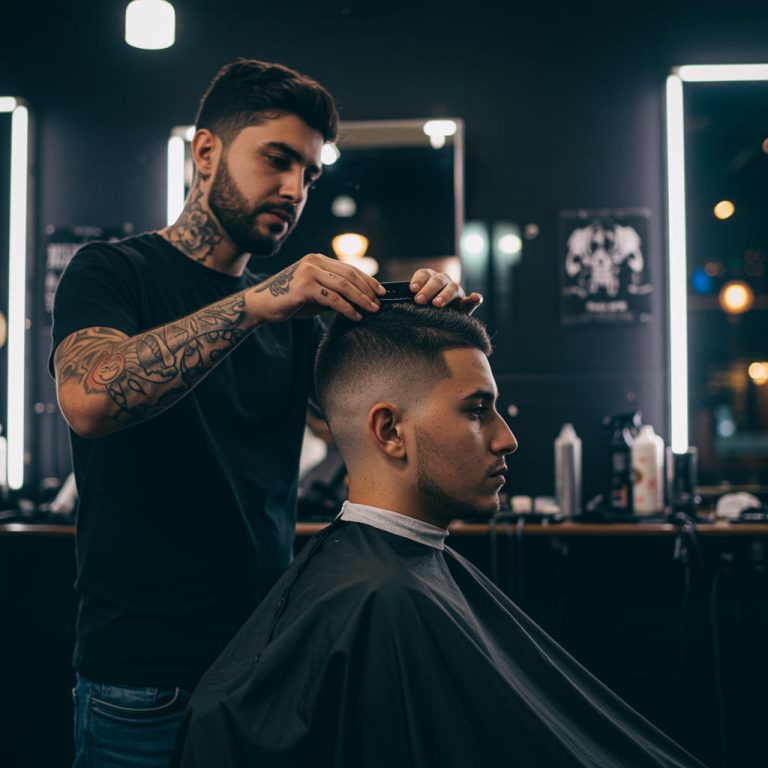 Caesar Haircut Fade | low fade, Mid Fade And high Fade 5 A stylish Caesar Haircut Fade with a mid fade, featuring short textured bangs and smoothly blended sides for a sharp, modern look.