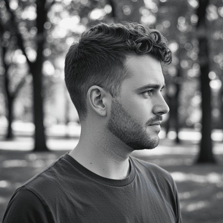 What is a Low Taper Fade | A Timeless Haircut For Men 2025 11 What is a Low Taper Fade ? Close-up side view of a men's low taper fade haircut showing seamless transition from #2 guard length near ears to textured scissor-cut hair on top.