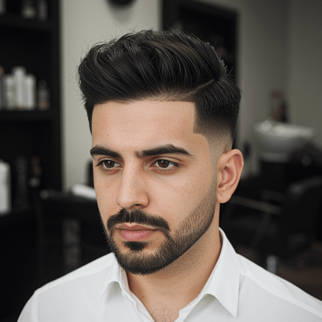 10 Popular Mid Taper Fade Haircuts For Men 2025 1 Mid Taper fade A stylish man with a mid taper fade haircut, showcasing a clean, gradual fade starting around the middle of the sides and back, blending into longer, textured hair on top. The sharp fade and voluminous top create a modern, polished look.