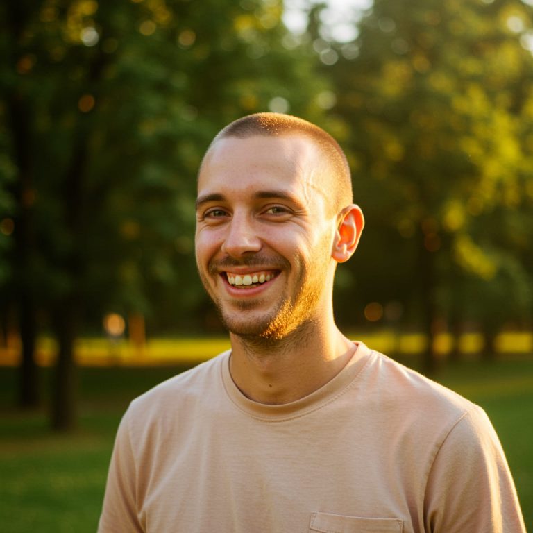 Perfect Bald Hair Style For Men In 2025 3 Bald Hair Style with A Confident bald man with a perfectly shaved head, showcasing the clean and powerful aesthetic of the bald hair style in a well-lit studio setting.