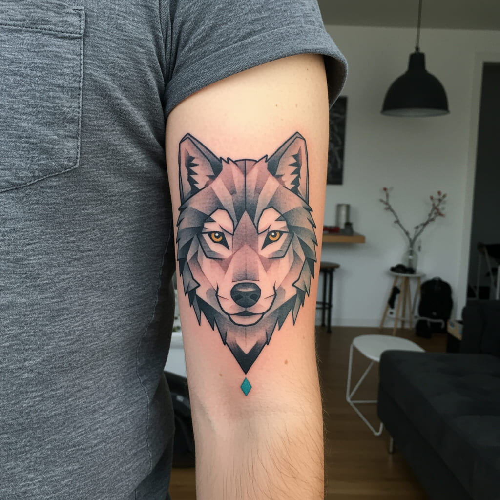 Stylish Forearm Tattoos For Men 2025 4 A realistic black-and-gray tattoo of a loyal dog on the inner forearm, showcasing detailed fur texture and expressive eyes, symbolizing love, loyalty, and companionship.
