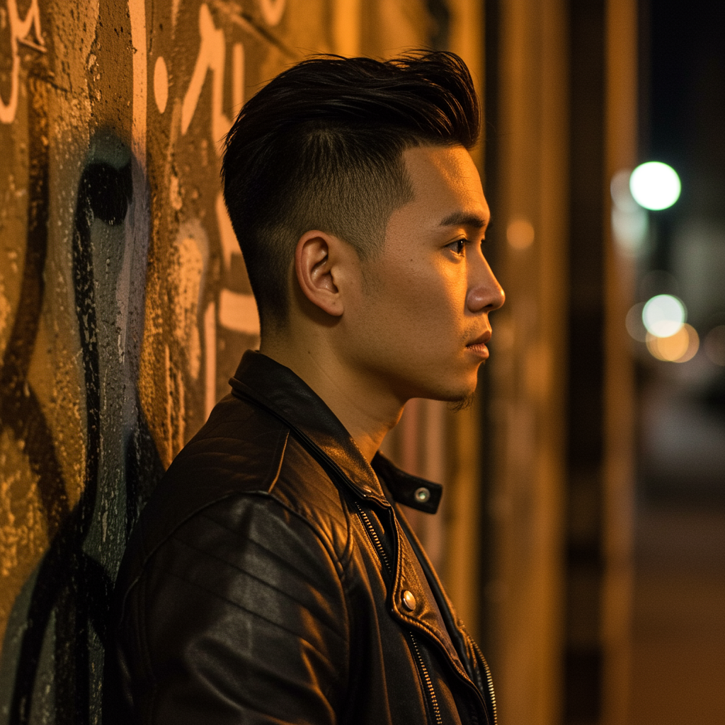 40 Perfect Low Taper Fade Haircuts For Men 22 A sleek low taper sideburns fade haircut, showcasing a gradual taper on the sides and back with neatly trimmed and tapered sideburns for a clean, balanced, and polished look.