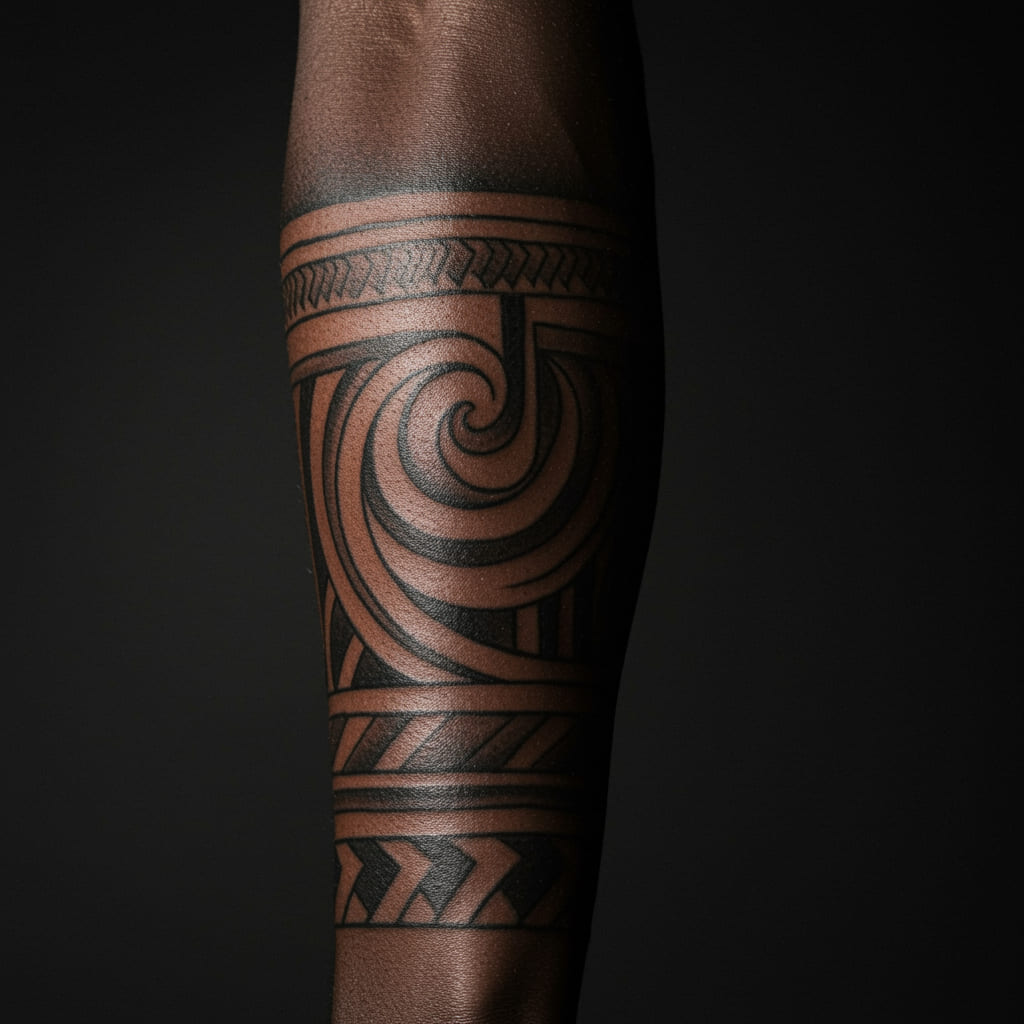 Stylish Forearm Tattoos For Men 2025 3 A minimalist black ink tattoo of a mountain range on a man's forearm, featuring clean lines and subtle shading, symbolizing adventure and resilience.