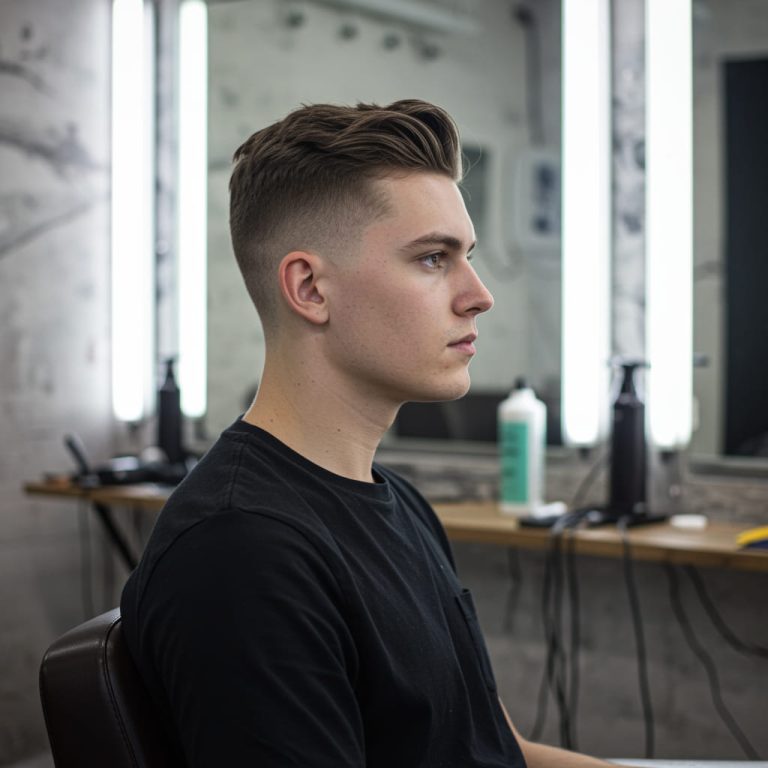 High And Tight Haircut For Men In 2025 2 Classic high and tight haircut with shaved sides and slightly longer cropped top, showing clean angular hairline and military-inspired precision.